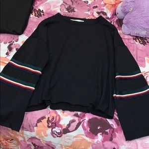 Vintage Havana mock Gucci stripe sleeve top